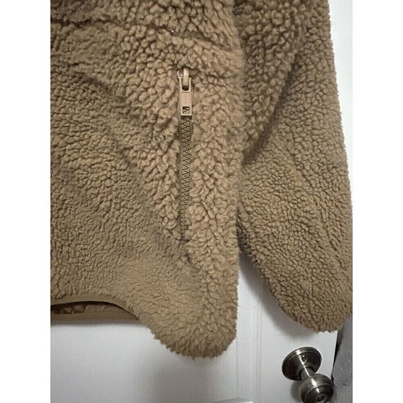John Galt Full Zip Jacket long sleeve fuzzy Camel brown Women’s One Size teddy - Picture 14 of 16